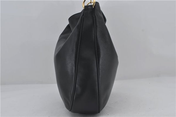 Authentic GUCCI Bamboo Vintage 2Way Shoulder Tote Bag Leather Black Junk 2924E