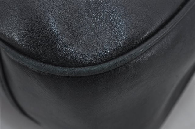 Authentic GUCCI Bamboo Vintage 2Way Shoulder Tote Bag Leather Black Junk 2924E