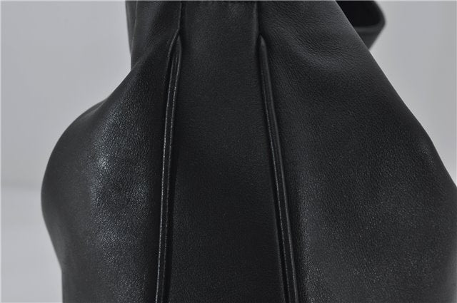 Authentic GUCCI Bamboo Vintage 2Way Shoulder Tote Bag Leather Black Junk 2924E