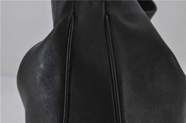 Authentic GUCCI Bamboo Vintage 2Way Shoulder Tote Bag Leather Black Junk 2924E