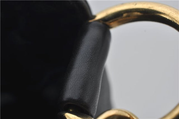 Authentic GUCCI Bamboo Vintage 2Way Shoulder Tote Bag Leather Black Junk 2924E