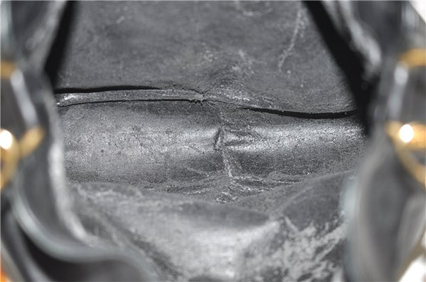 Authentic GUCCI Bamboo Vintage 2Way Shoulder Tote Bag Leather Black Junk 2924E