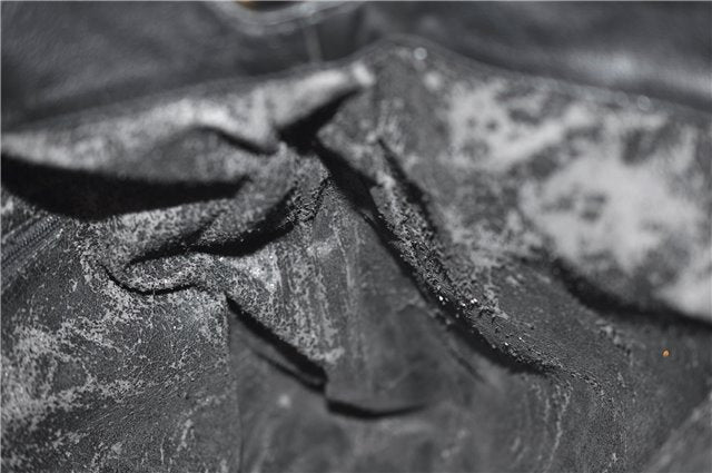 Authentic GUCCI Bamboo Vintage 2Way Shoulder Tote Bag Leather Black Junk 2924E