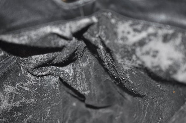 Authentic GUCCI Bamboo Vintage 2Way Shoulder Tote Bag Leather Black Junk 2924E