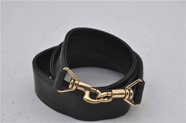 Authentic GUCCI Bamboo Vintage 2Way Shoulder Tote Bag Leather Black Junk 2924E