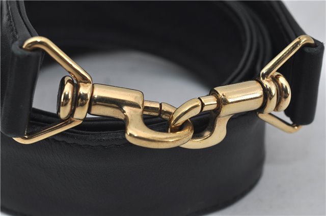 Authentic GUCCI Bamboo Vintage 2Way Shoulder Tote Bag Leather Black Junk 2924E