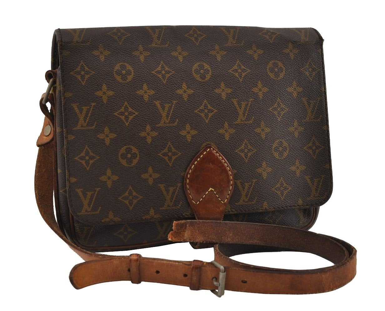 Auth Louis Vuitton Monogram Cartouchiere GM Shoulder Bag Old Model Junk 2924I
