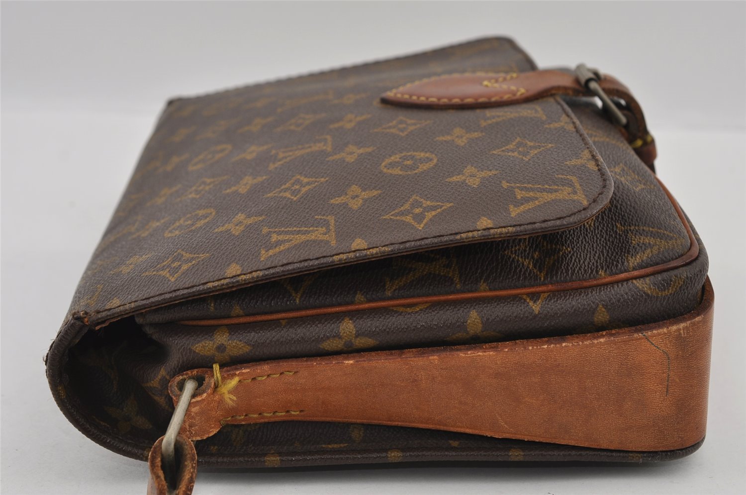 Auth Louis Vuitton Monogram Cartouchiere GM Shoulder Bag Old Model Junk 2924I
