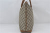 Authentic GUCCI Vintage Shoulder Tote Bag Purse GG PVC Leather Brown 2925E