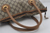 Authentic GUCCI Vintage Shoulder Tote Bag Purse GG PVC Leather Brown 2925E