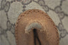 Authentic GUCCI Vintage Shoulder Tote Bag Purse GG PVC Leather Brown 2925E