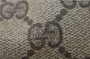 Authentic GUCCI Vintage Shoulder Tote Bag Purse GG PVC Leather Brown 2925E