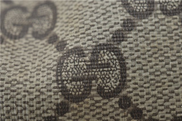 Authentic GUCCI Vintage Shoulder Tote Bag Purse GG PVC Leather Brown 2925E