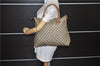 Authentic GUCCI Vintage Shoulder Tote Bag Purse GG PVC Leather Brown 2925E