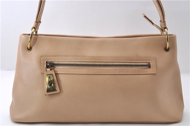 Authentic GUCCI Shoulder Hand Bag GG Leather 90699 Beige 2926D