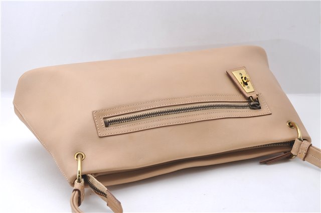 Authentic GUCCI Shoulder Hand Bag GG Leather 90699 Beige 2926D