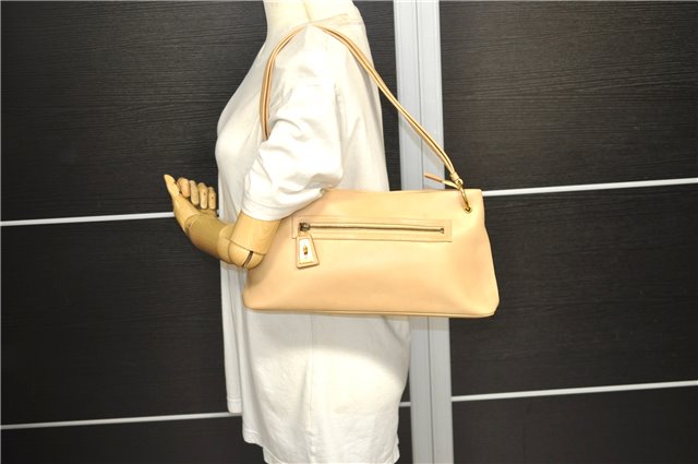 Authentic GUCCI Shoulder Hand Bag GG Leather 90699 Beige 2926D