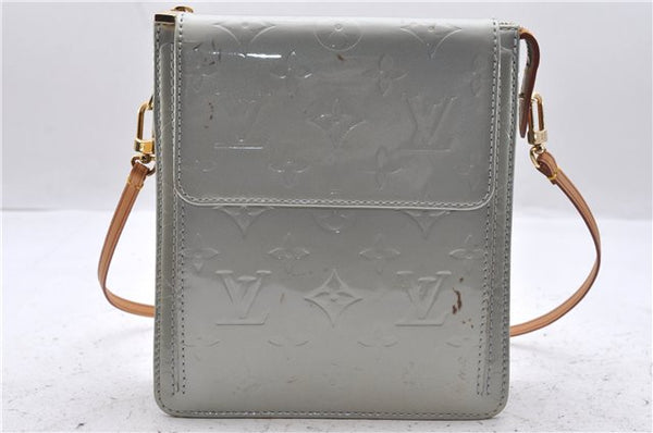 Authentic Louis Vuitton Vernis Mott Shoulder Hand Bag Silver M91030 LV 2927D