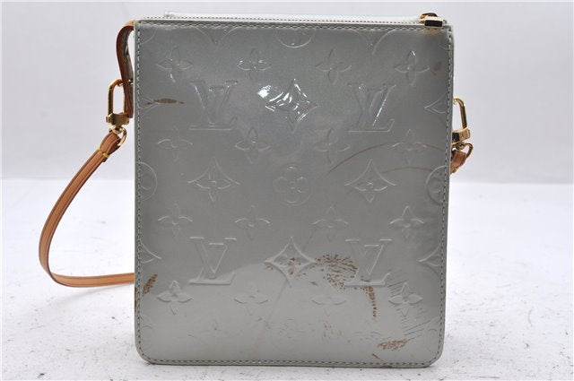 Authentic Louis Vuitton Vernis Mott Shoulder Hand Bag Silver M91030 LV 2927D