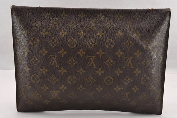 Authentic Louis Vuitton Monogram Poche Plate Documents Case M53522 LV 2927I
