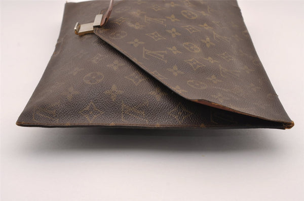 Authentic Louis Vuitton Monogram Poche Plate Documents Case M53522 LV 2927I