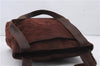 Authentic CHANEL Suede Leather Logo Shoulder Tote Bag Brown CC 2928D
