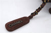 Authentic CHANEL Suede Leather Logo Shoulder Tote Bag Brown CC 2928D