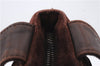 Authentic CHANEL Suede Leather Logo Shoulder Tote Bag Brown CC 2928D