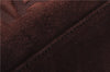 Authentic CHANEL Suede Leather Logo Shoulder Tote Bag Brown CC 2928D
