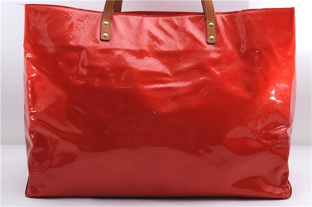 Authentic Louis Vuitton Vernis Reade GM Hand Bag Red M91084 LV 2929E