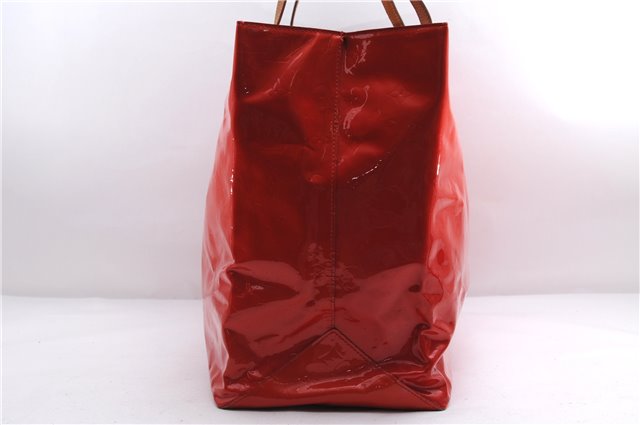 Authentic Louis Vuitton Vernis Reade GM Hand Bag Red M91084 LV 2929E