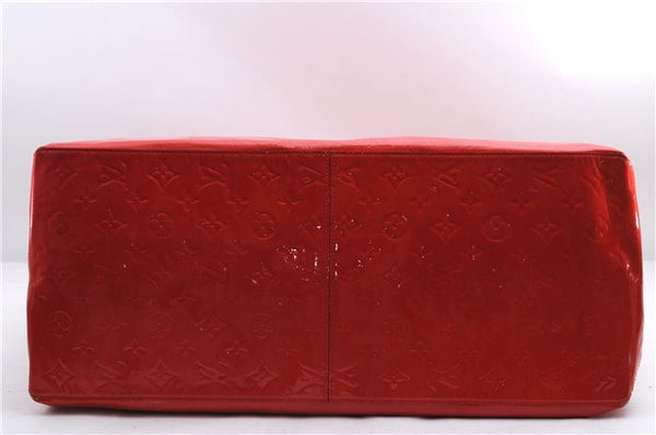 Authentic Louis Vuitton Vernis Reade GM Hand Bag Red M91084 LV 2929E