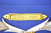 Authentic HERMES Carre 90 Scarf "LE MORS A LA CONETABLE" Silk Blue Box 2930D