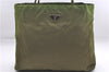 Authentic PRADA Vintage Nylon Tessuto City Shoulder Tote Bag B4681 Green 2930E