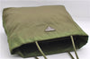 Authentic PRADA Vintage Nylon Tessuto City Shoulder Tote Bag B4681 Green 2930E