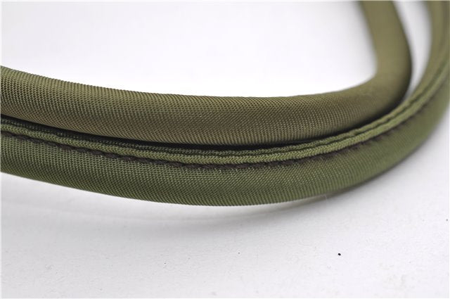 Authentic PRADA Vintage Nylon Tessuto City Shoulder Tote Bag B4681 Green 2930E