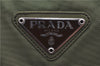 Authentic PRADA Vintage Nylon Tessuto City Shoulder Tote Bag B4681 Green 2930E