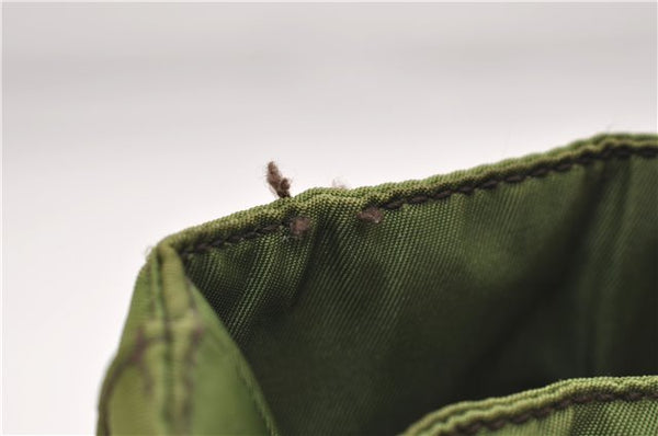 Authentic PRADA Vintage Nylon Tessuto City Shoulder Tote Bag B4681 Green 2930E