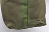 Authentic PRADA Vintage Nylon Tessuto City Shoulder Tote Bag B4681 Green 2930E