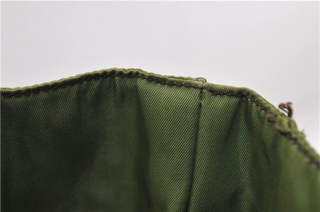 Authentic PRADA Vintage Nylon Tessuto City Shoulder Tote Bag B4681 Green 2930E