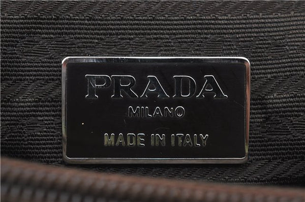 Authentic PRADA Vintage Nylon Tessuto City Shoulder Tote Bag B4681 Green 2930E