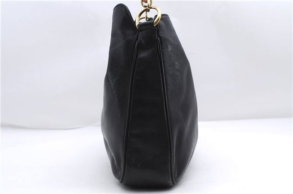 Authentic GUCCI Bamboo 2Way Shoulder Hand Bag Purse Leather Black Junk 2931E