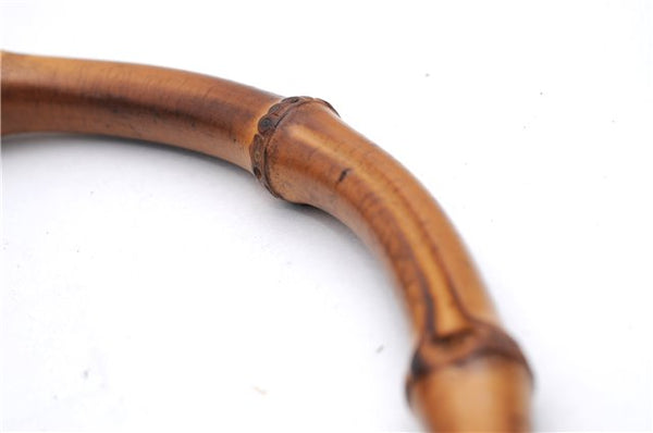 Authentic GUCCI Bamboo 2Way Shoulder Hand Bag Purse Leather Black Junk 2931E