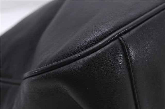 Authentic GUCCI Bamboo 2Way Shoulder Hand Bag Purse Leather Black Junk 2931E