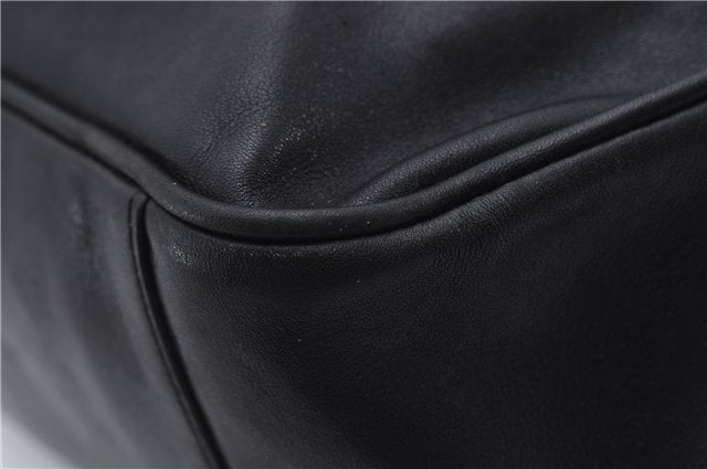 Authentic GUCCI Bamboo 2Way Shoulder Hand Bag Purse Leather Black Junk 2931E