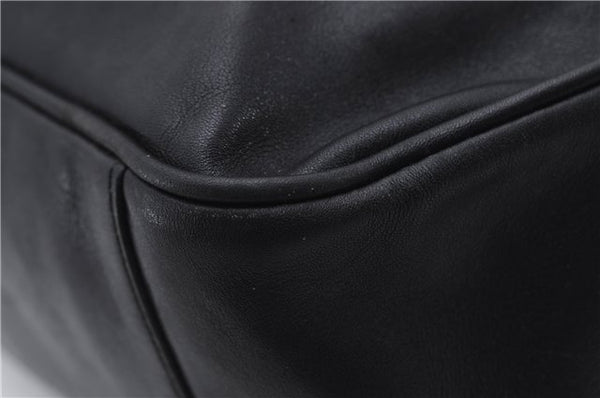 Authentic GUCCI Bamboo 2Way Shoulder Hand Bag Purse Leather Black Junk 2931E