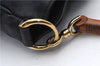 Authentic GUCCI Bamboo 2Way Shoulder Hand Bag Purse Leather Black Junk 2931E