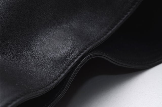 Authentic GUCCI Bamboo 2Way Shoulder Hand Bag Purse Leather Black Junk 2931E