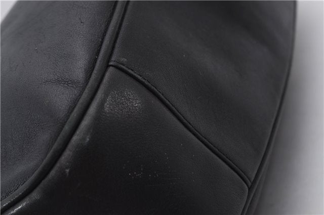 Authentic GUCCI Bamboo 2Way Shoulder Hand Bag Purse Leather Black Junk 2931E