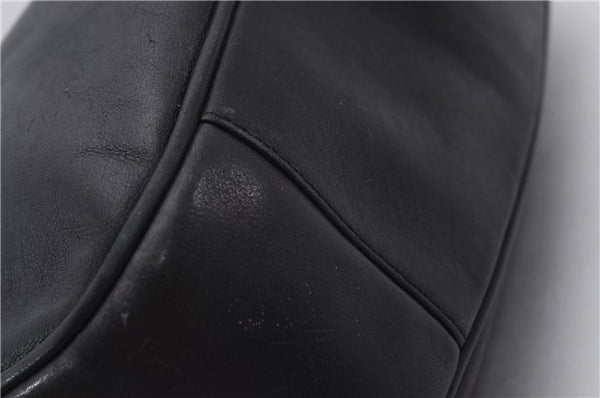 Authentic GUCCI Bamboo 2Way Shoulder Hand Bag Purse Leather Black Junk 2931E